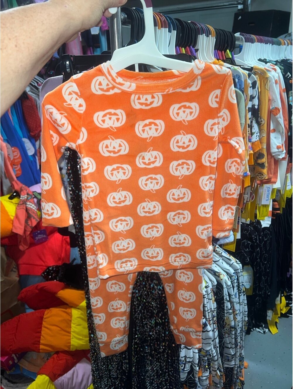 Kids Halloween stretch Velour pajamas size 3t
